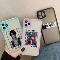 soft bumper phone case for iphone 12 mini 13 11 pro xs max 8 7 6 plus x se20 xr anime japanese attack on titan case fundas coque