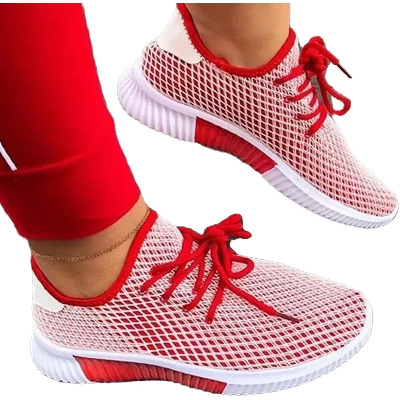 

Summer Breathable Running Shoes Woman Outdoor Lightweight Casual Shoes Breathable Lace Up Sneakers Shoes Women Zapatillas Mujer