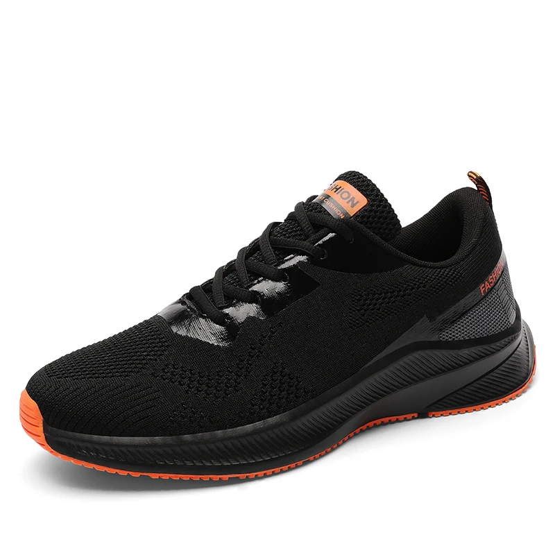 

Bozhi New Men's Sports Shoes Flying Woven Three-dimensional Uppers Refreshing Breathable Deodorant Running Shoes Wear-resistant