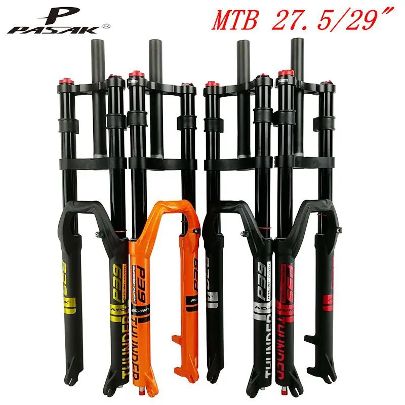 

mountain bike pneumatic shoulder shock absorbers front fork gold tube air fork shoulder control 27.5/29 "damping tortoise rabbit