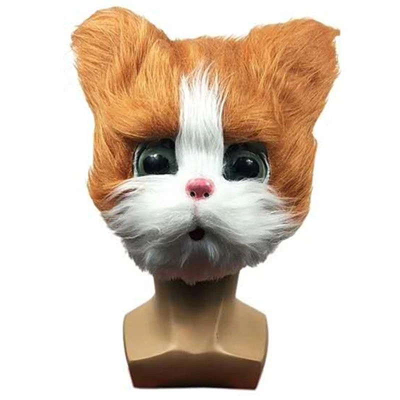 Маска плюшевая в виде животного для косплея страшная вечерние ка Хэллоуина волка