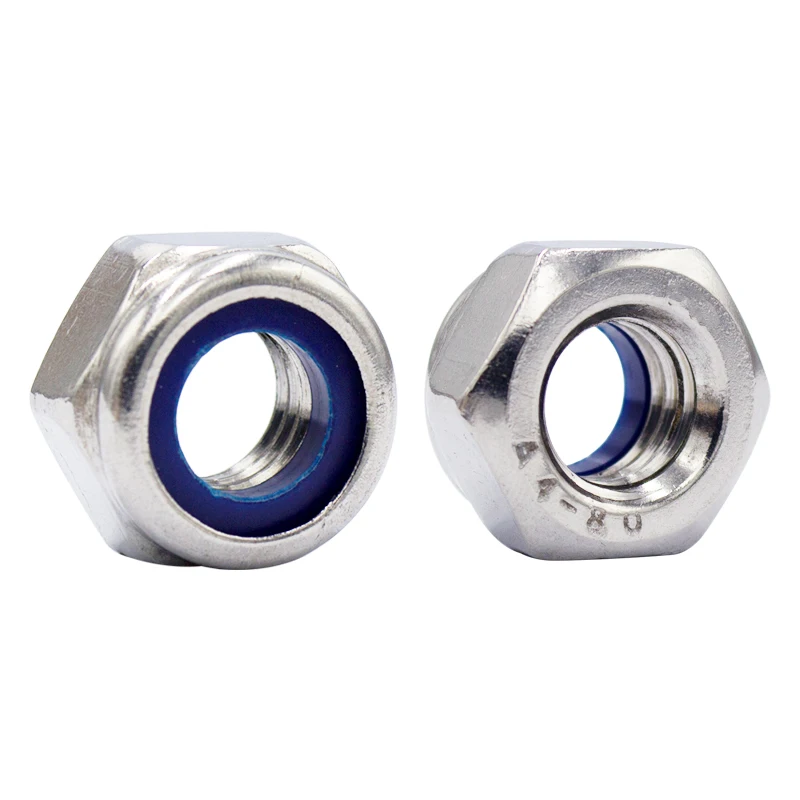 1-50PCS High Quality Hex Nylon Lock Nuts M2 M2.5 M3 M4 M5 M6 M8 M10 M12 M14 M16 M20 M18 M24 304/201/316 Stainless Steel DIN985 |