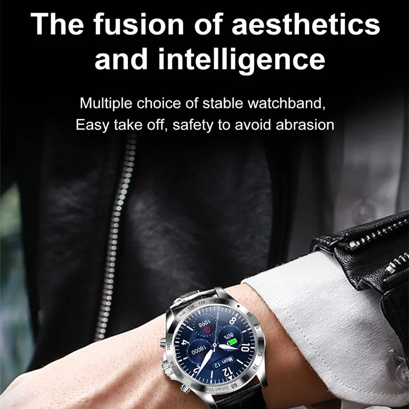 

LW09 Men's Smart Watch Business Fashion Style Full Screen Touch Heart Rate Monitor IP68 Waterproof Suitable for Xiaomi
