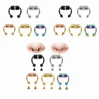 U-образное кольцо для носа, набедренный обруч, перегородка, камень, нержавеющая сталь, пирсинг в носу, пирсинг в стиле панк, украшения для тела, 1 шт.