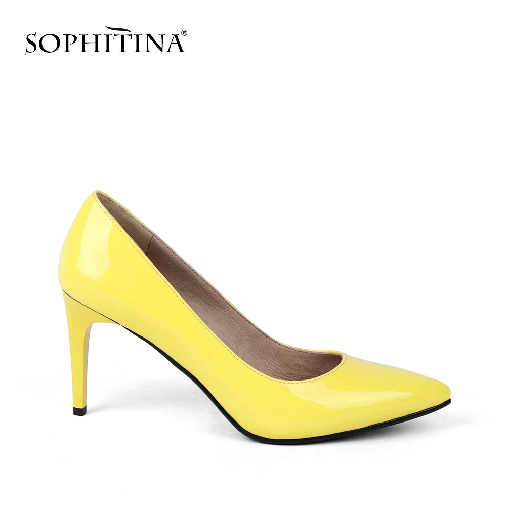SOPHITINA/Пикантные туфли лодочки с острым мыском.Модные повседневные из натуральной