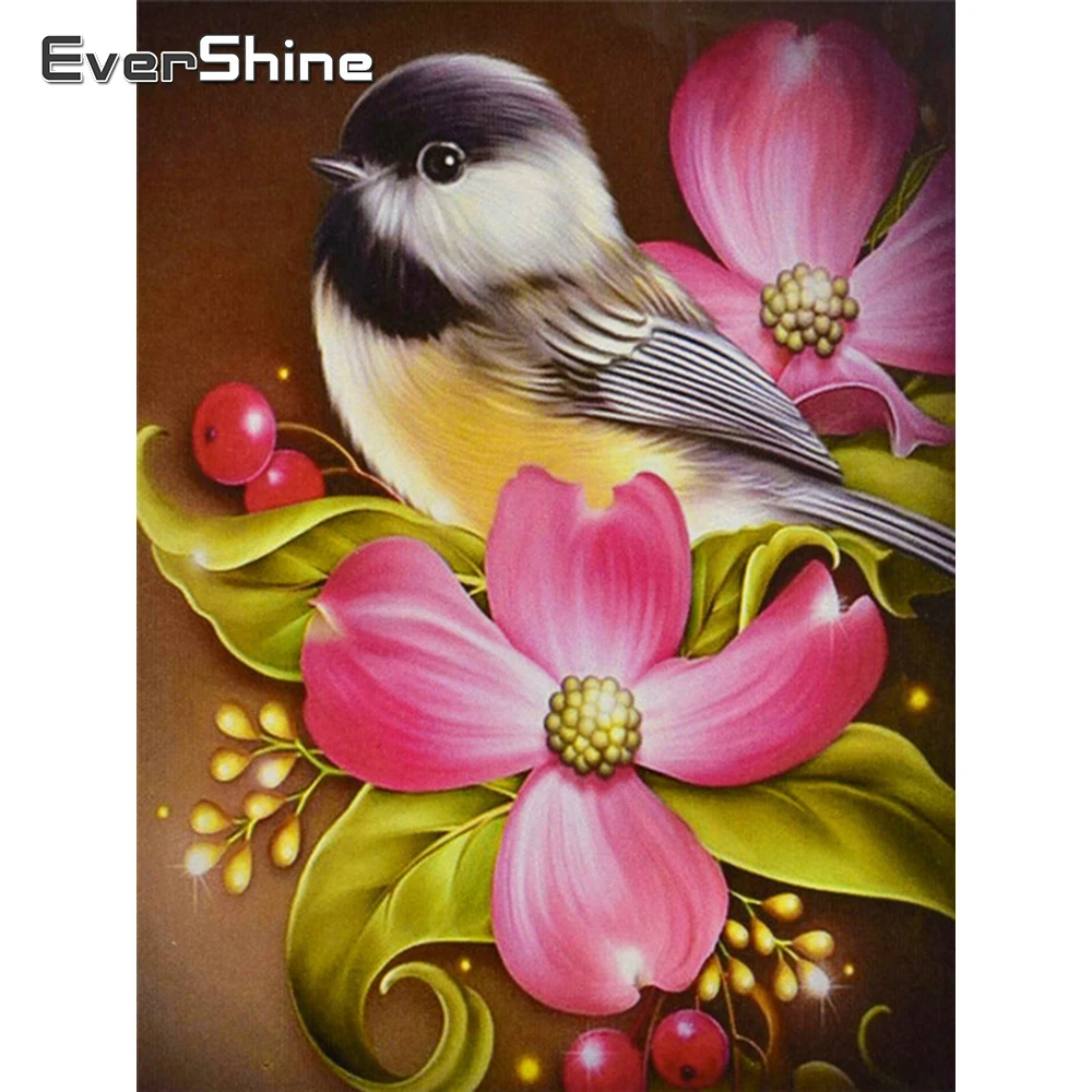 Evershine Алмазная мозаика цветы полная выкладка алмазная вышивка распродажа птицы