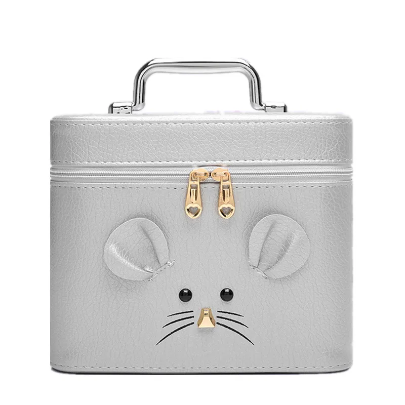 Женские милые Мультяшные косметические чехлы из искусственной кожи косметичка