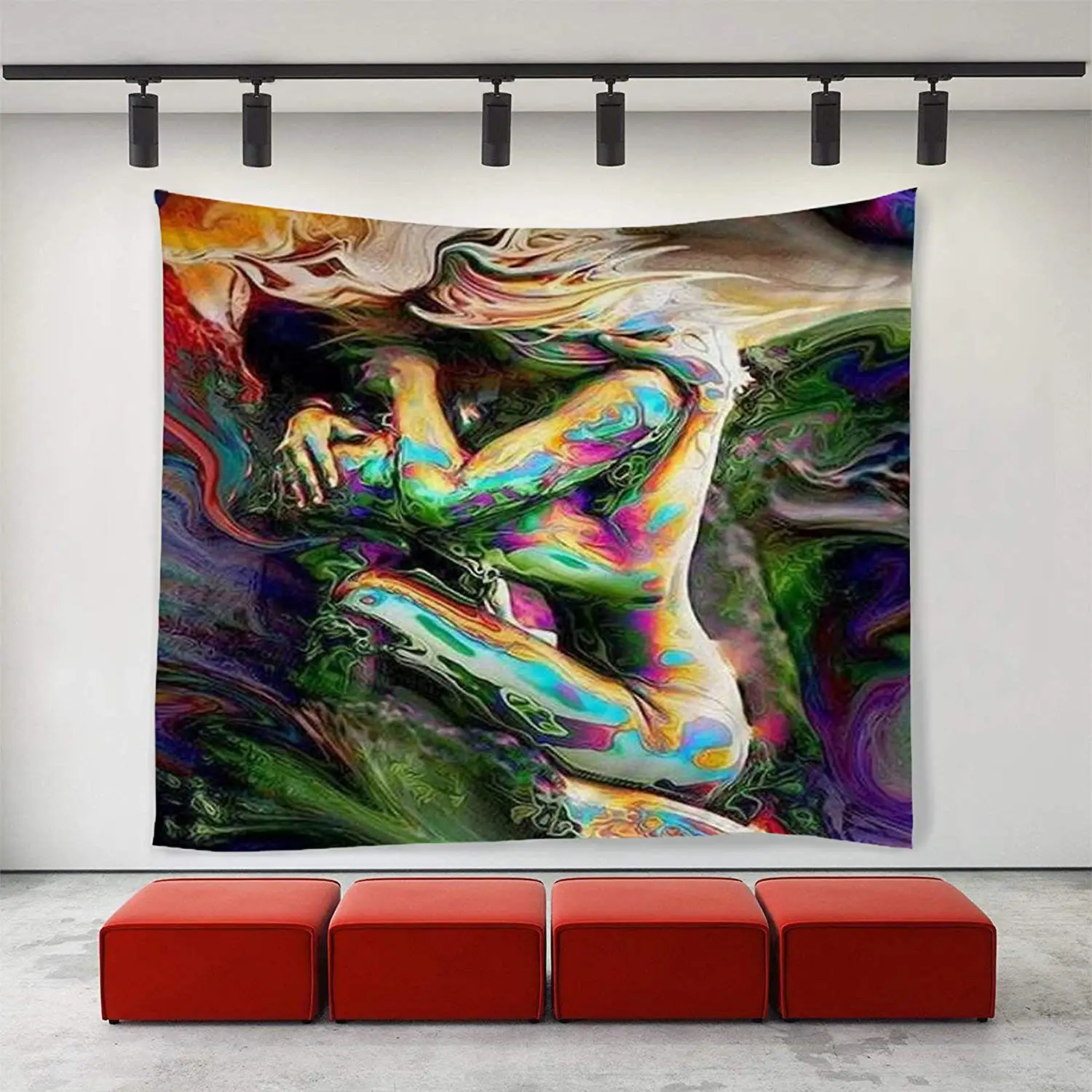 Африканские американские влюбленные искусство гобелены хиппи афро пары | Дом и