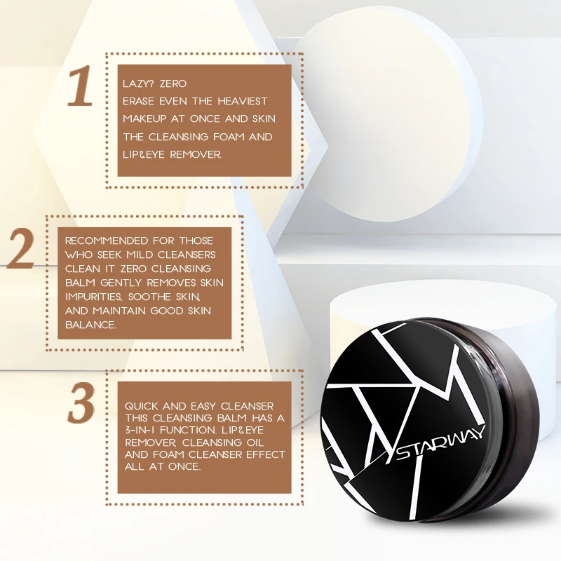 STARWAY очищающий крем для глаз губ глубокое очищение лица не раздражающее