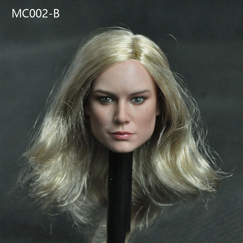 Коллекция фанатов 1/6 Женская фигурка голова куклы MC002 Brie Larson женская голова Лепка с длинными золотые волосы для тела 12 дюймов