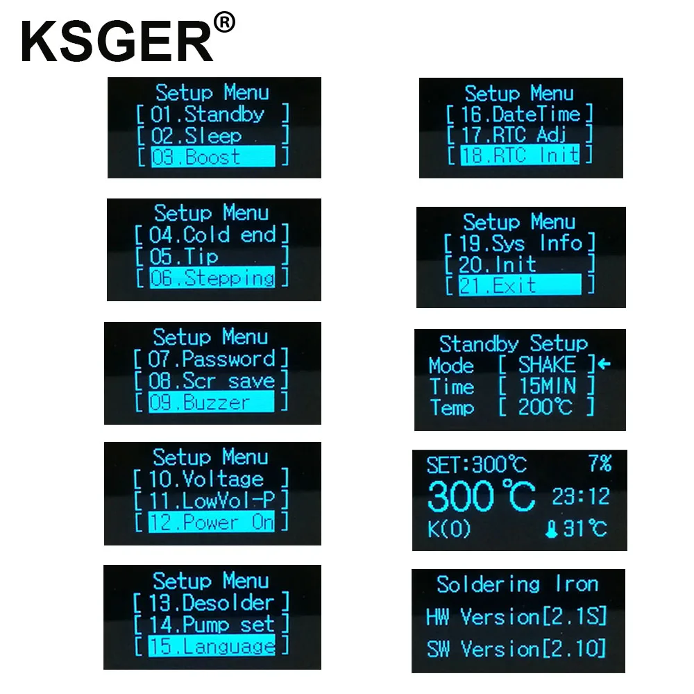 Паяльная станция KSGER T12 V2.1S STM32 цифровой OLED-контроллер температуры Электрический