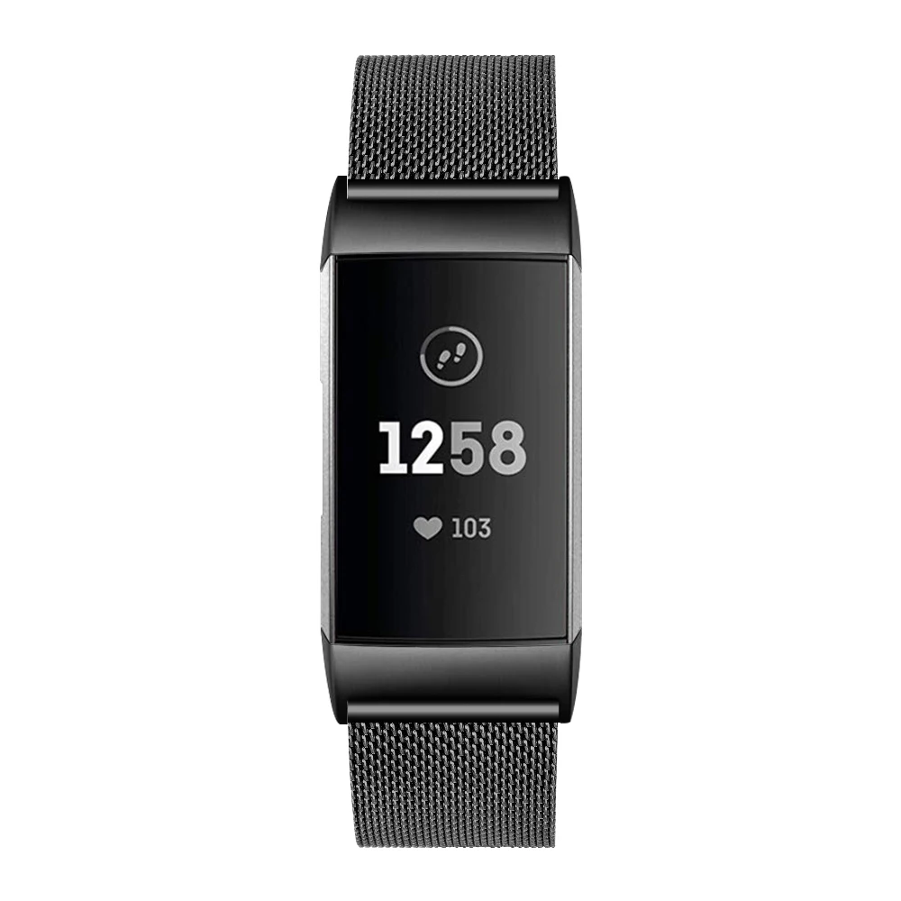 Сетчатый Браслет Essidi для часов Fitbit Charge 3 4 SE Миланский из нержавеющей стали