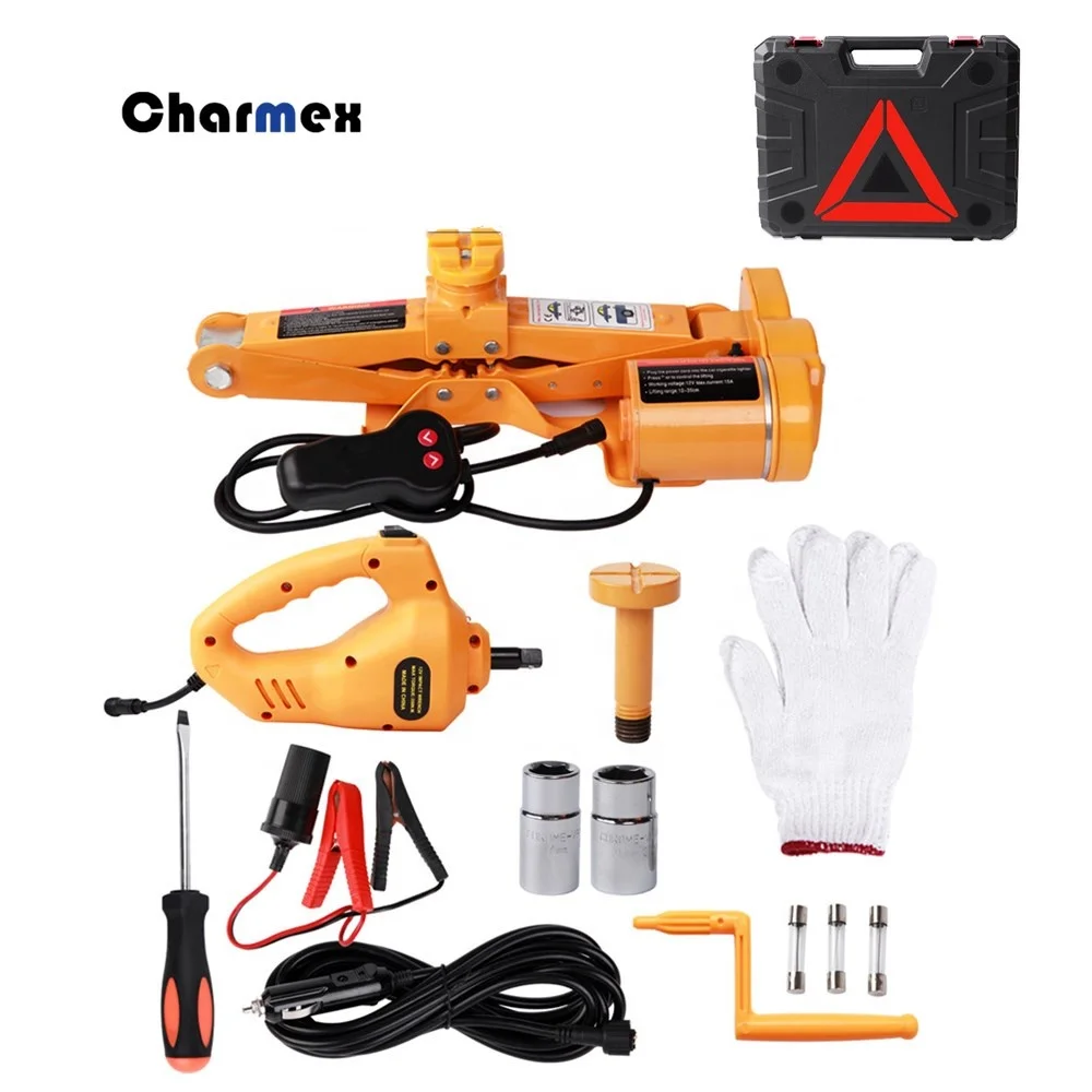 Charmex Automatic Car Jack Electric Wrenches Impact Wrench Set Horizontal Scissor Hydraulic 3 Ton |