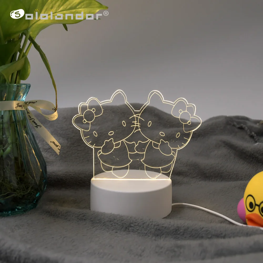 SOLOLANDOR 3D Светодиодная лампа креативный светодиодный ночсветильник s Новинка