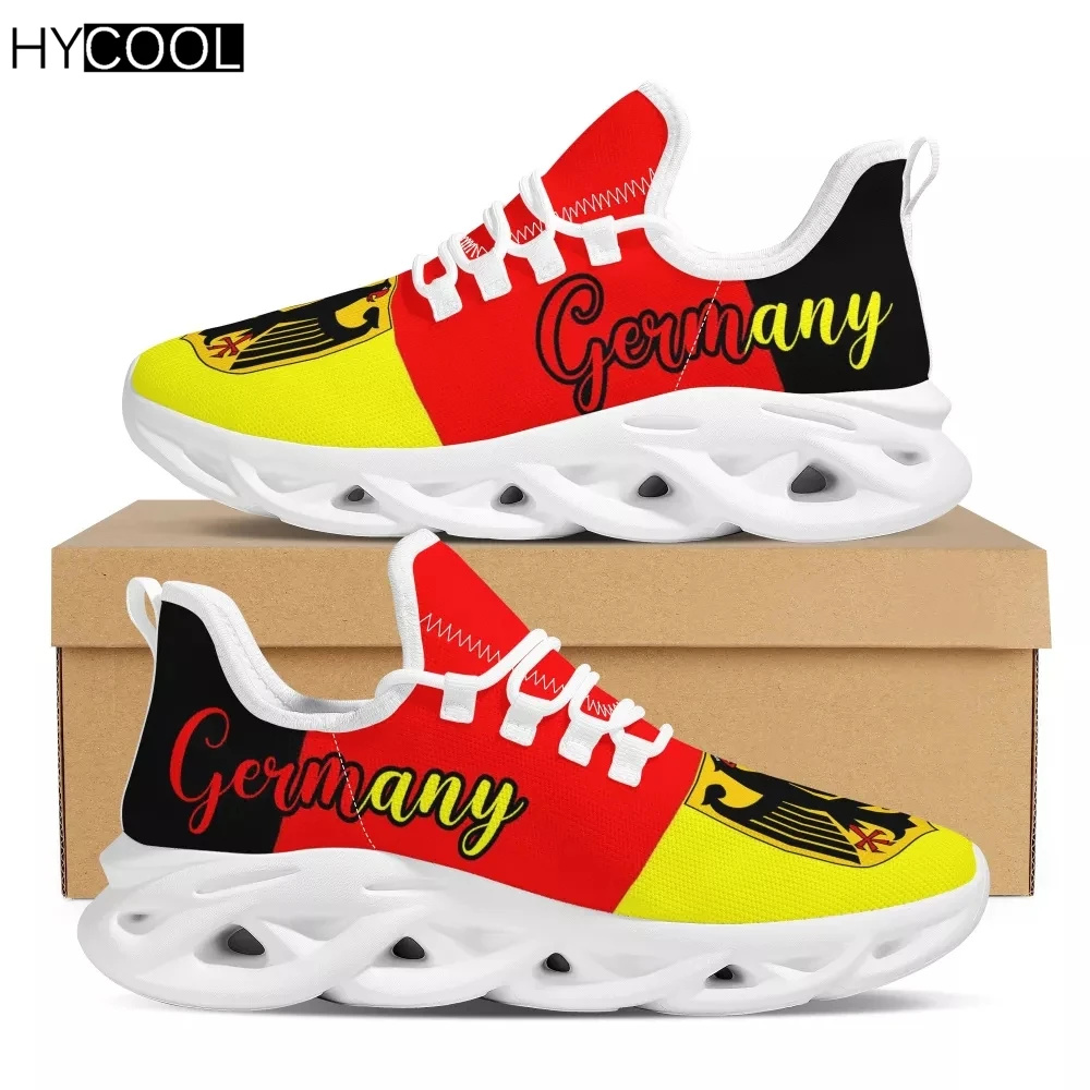 

HYCOOL Men's Running Shoes Germany Flag Design Team Sport Sneakers Outdoor Flats Athletic Mesh Footwear Zapatillas Mujer