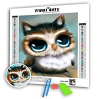 Алмазная живопись 5D сделай сам, вышивка с зубчатыми краями, полное сверление животных, Круглая Большая Сова, мозаика для детского творчества, Декор для дома