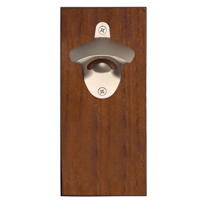 

Магнитная открывалка для бутылок вина LXAF, буковая деревянная настенная открывалка для пива, винтажная наклейка на холодильник, кухонные ин...