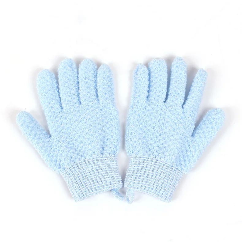 

Five Finger Jacquard Bath Gloves Bath Towel Double Side Bath Cleaning Gloves