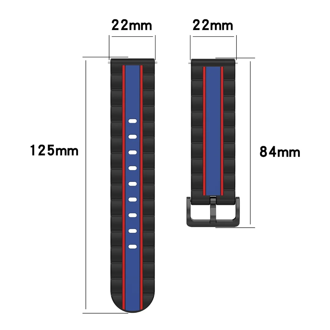 New Fashion Silicone Wavy Watchbands For Huawei Watch GT 2 46 mm/Galaxy Watch 3 45 mm Replacement Strap Sport Band Watch Parts