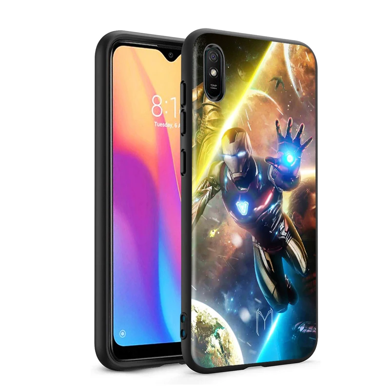 

Iron Man Cool Marvel for Xiaomi Redmi 10X Pro 9C 9A 9T 9 GO K40 K30 Ultra K20 8 7 S2 6 5 4X Pro Soft Black Phone Case