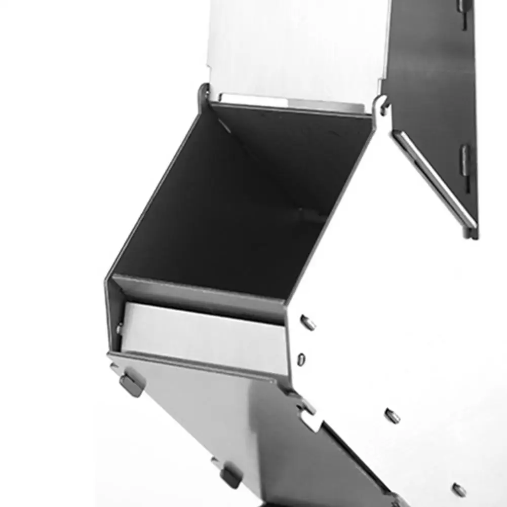Stainless Steel Rocket Stove Lightweight Foldable Wood Collapsible Burning Camping Outdoor Picnic Cooking Oven | Спорт и развлечения