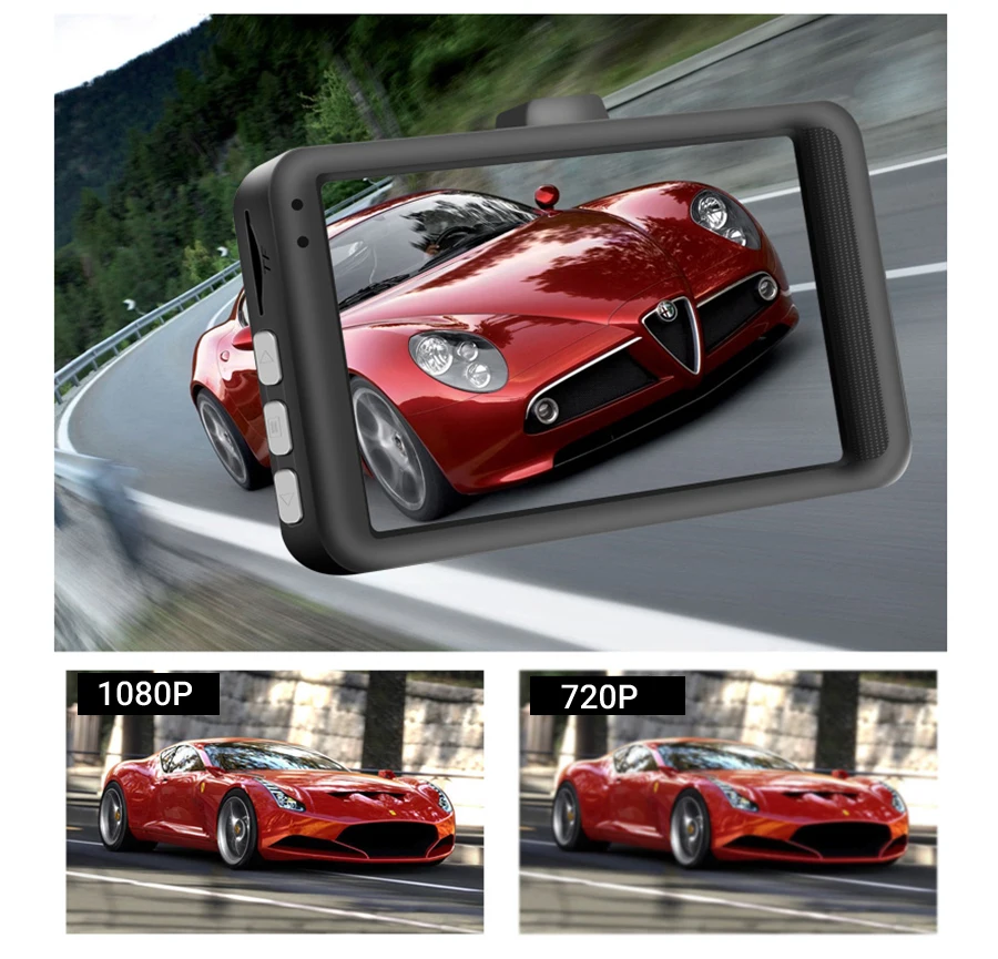 E-ACE B03 Мини Автомобильный видеорегистратор 3 дюйма FHD 1080P двойная камера объектив 170D угол видео регистратор видеокамера Dash Cam РЕГИСТРАТОР ночная версия