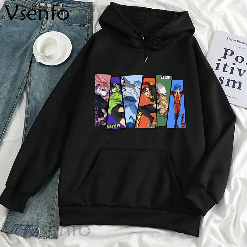 

Sk8 The Infinity Characters Print Anime Hoodies Harajuku Pullover Crewneck Sweatshirt Hoodie Japan Manga Women's Winter Clothing