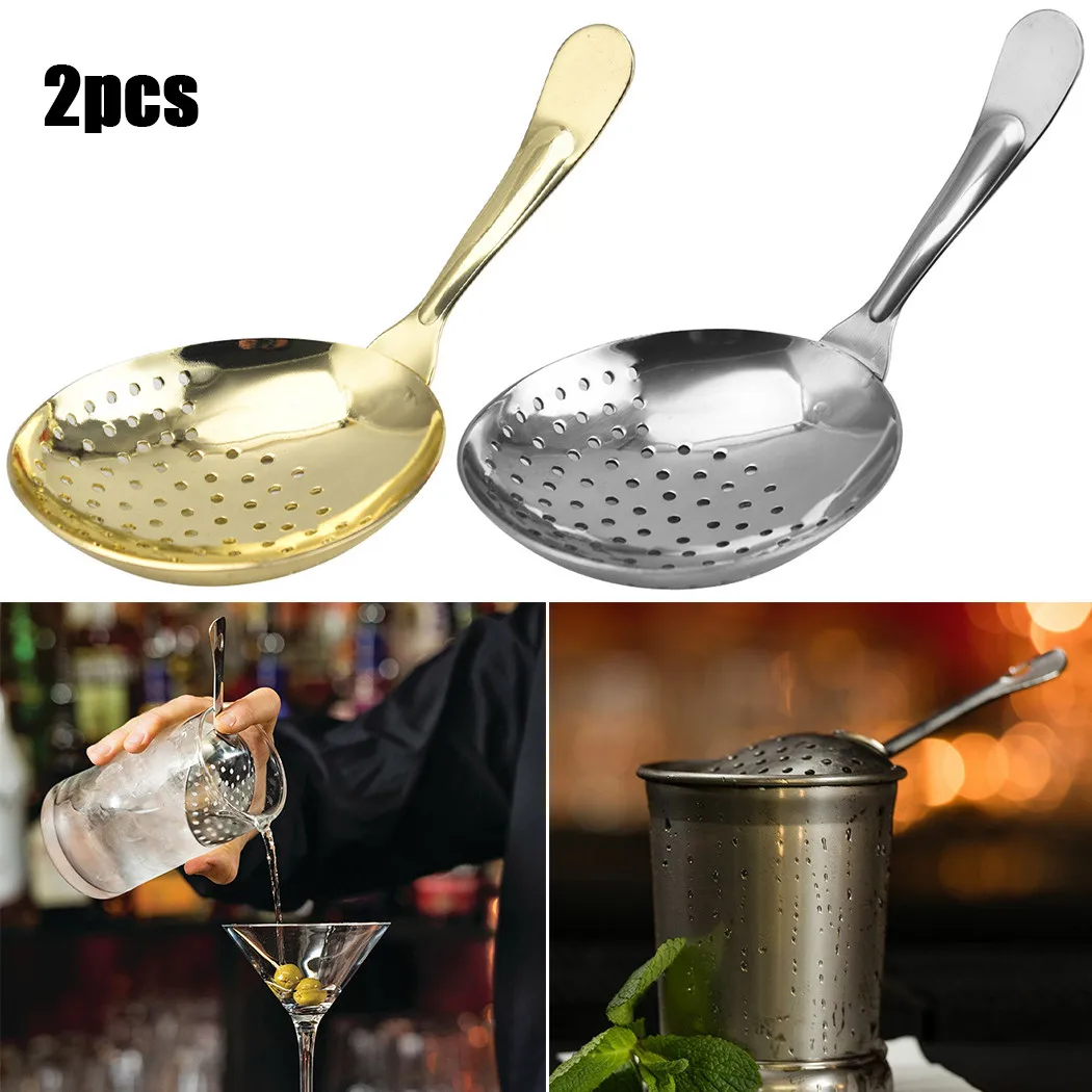 

Stainless Steel Ice Filter Strainer Tool 15.5*7.7cm 2PCS Bar Bartending