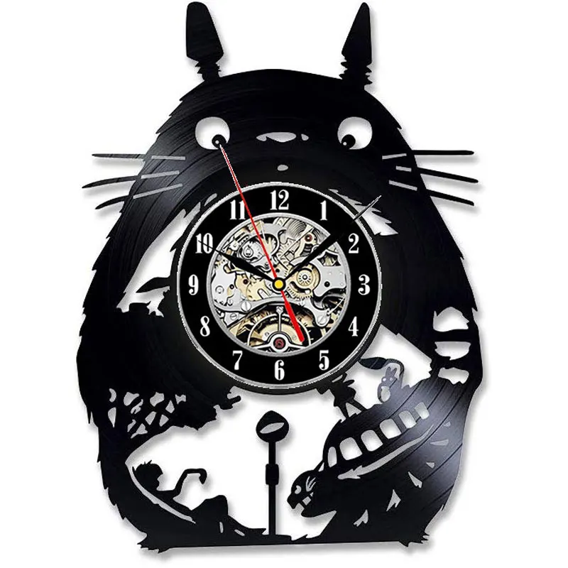 13 Студийные настенные часы Ghibli Totoro с мультипликационным принтом «Мой сосед Тоторо», виниловые часы-пластинка, настенные домашние декоративные часы, рождественский подарок для детей - Цвет: 13