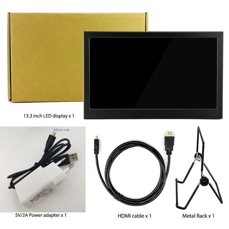 13 3 дюймовый портативный монитор HDMI интерфейс 1920x1080P HD IPS ЖК-монитор компьютерный