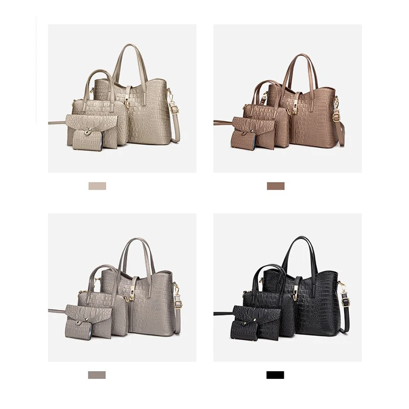 

4 Pcs Women's Bag Set New Crossbody Shoulder Bag Mother-In-Law Bag Four-Piece Handbag Tote Bag Handbag