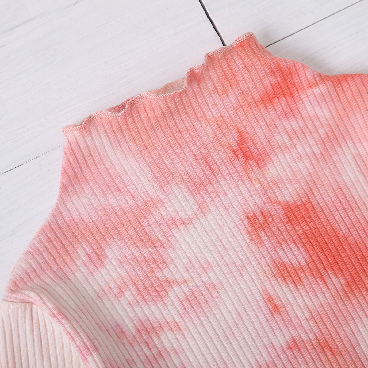 

Baby / Toddler Tie-dye High Collar Top and Skirt Set