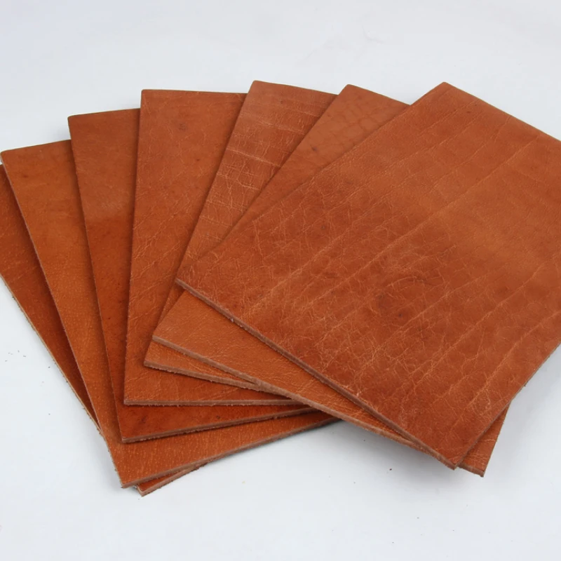 

5mm Thick Genuine Leather Fabric Vintage Cowhide Vegetable Tanned Leather Crafts Real Cow Hide Tan Full Grain Pieces Strip