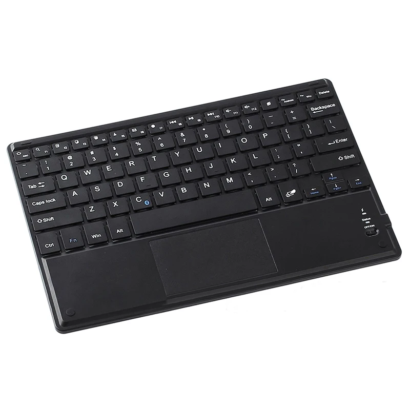 Slim 10&quot Wireless QWERTY Bluetooth Keyboard + Touchpad For Windows Android Mac | Keyboards