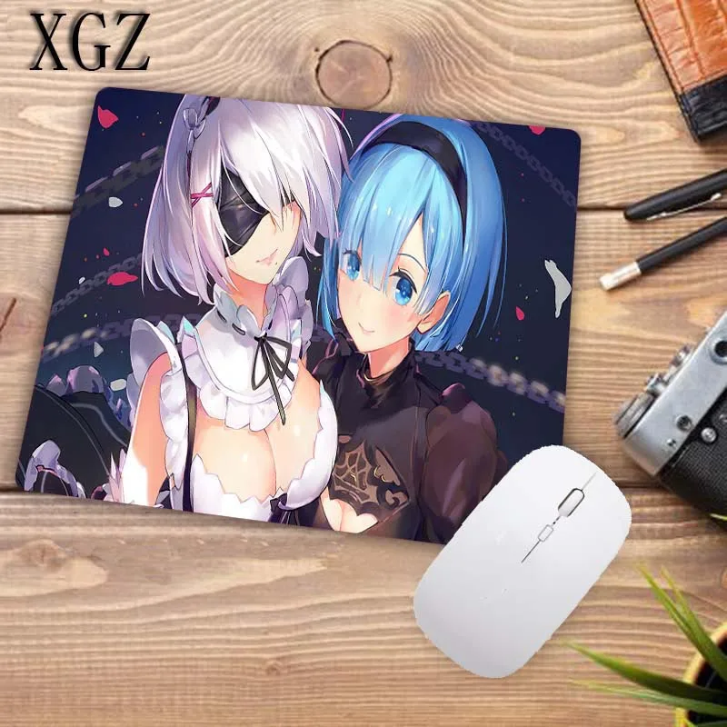 XGZ большой коврик для мыши с краями блокировки геймерский Re Zero Сексуальная аниме