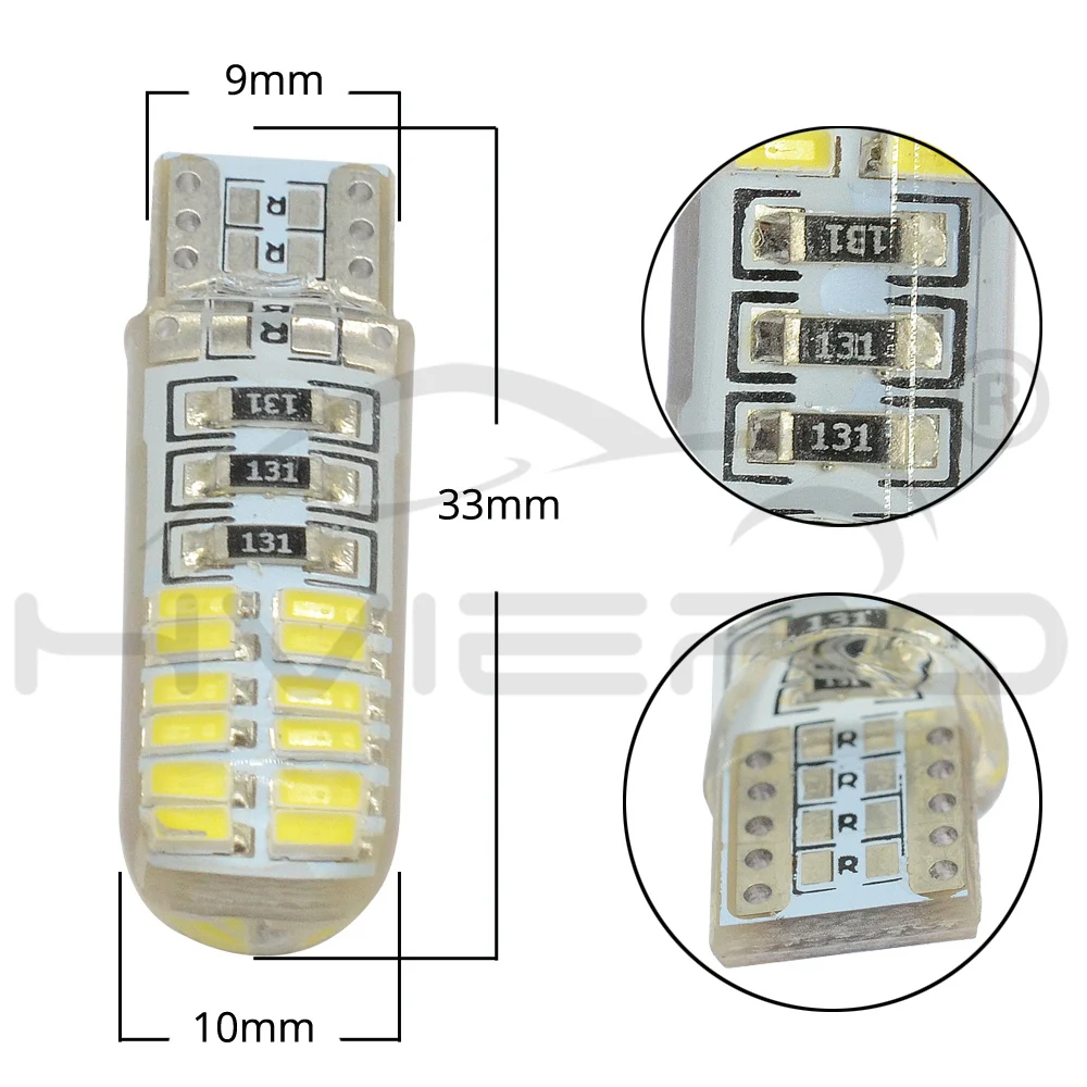 10X 24SMD светодиодный лампы для укладки белый авто 194 чтение светильник маркер