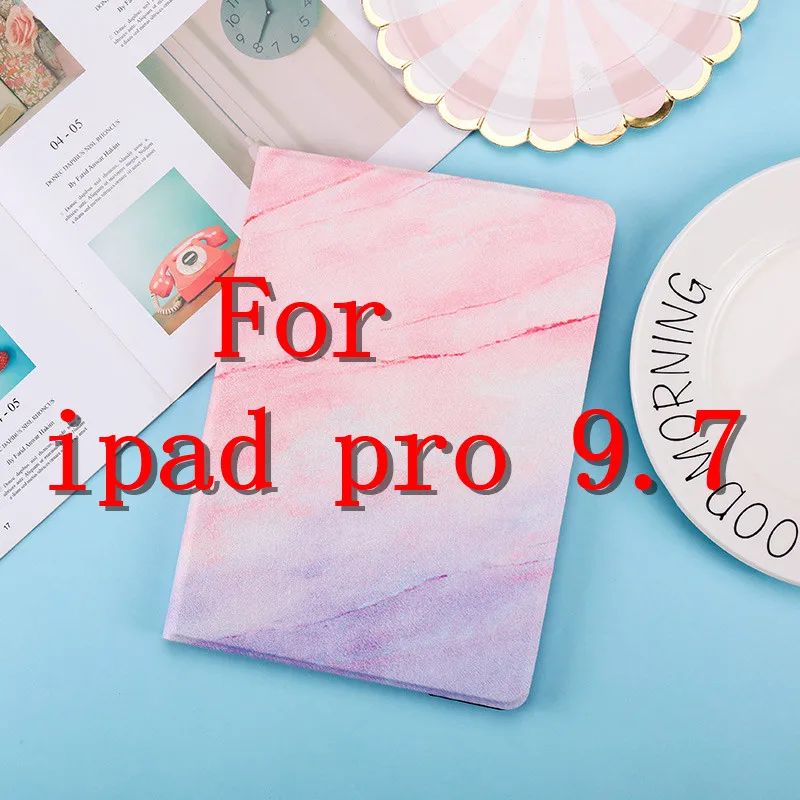pro9.7AS picture Мраморный Чехол для iPad Pro 10,5 чехол iPad Air чехол из кожи ПУ и ПК Жесткий Чехол-подставка для iPad чехол 9,7 Pro Чехол Funda - Цвет: pro9.7AS picture