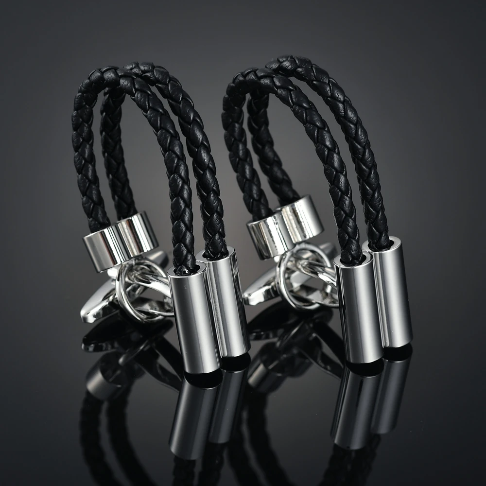 Fashion brown black blue two dimensional rope Cufflinks French long sleeve shirt nail accessories | Украшения и аксессуары