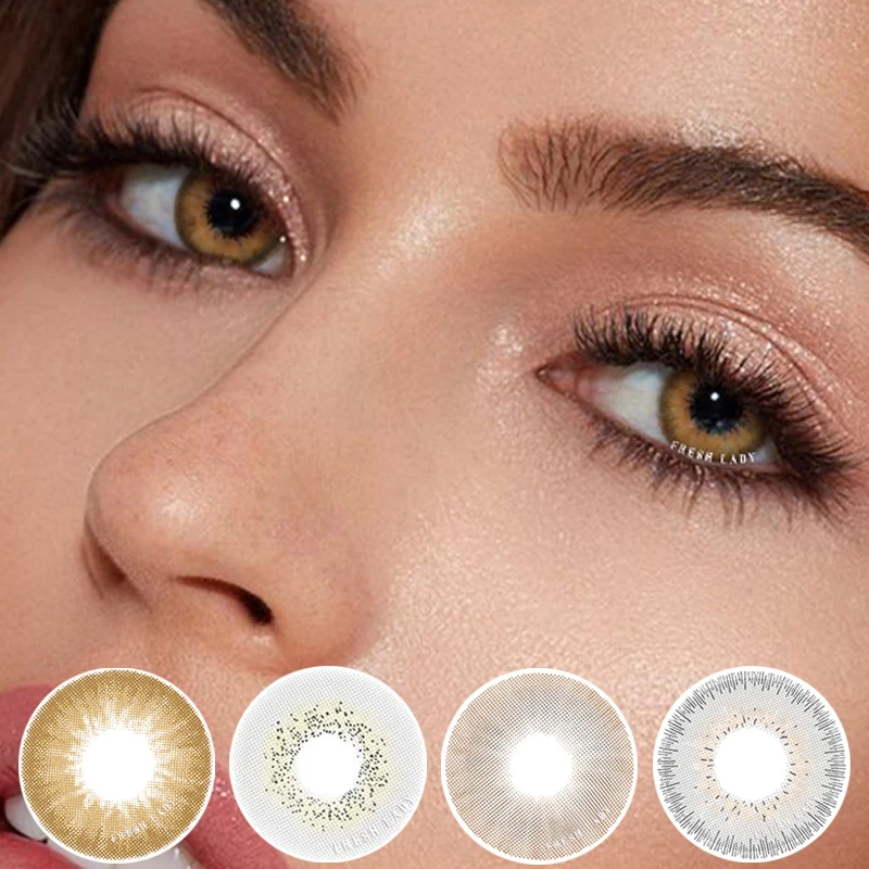 2 шт./пара Цвет ed контактные линзы для глаз дымчатый серии Рождества