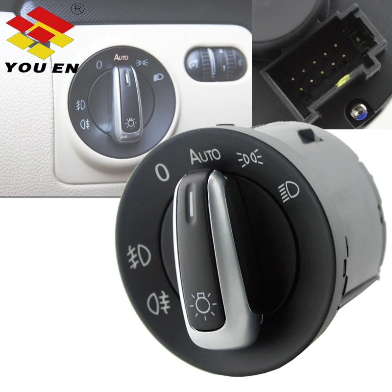Замена переключателя управления противотуманной фары YOUEN для Golf 5 6 MK5 MK6 Passat B6 B7 CC