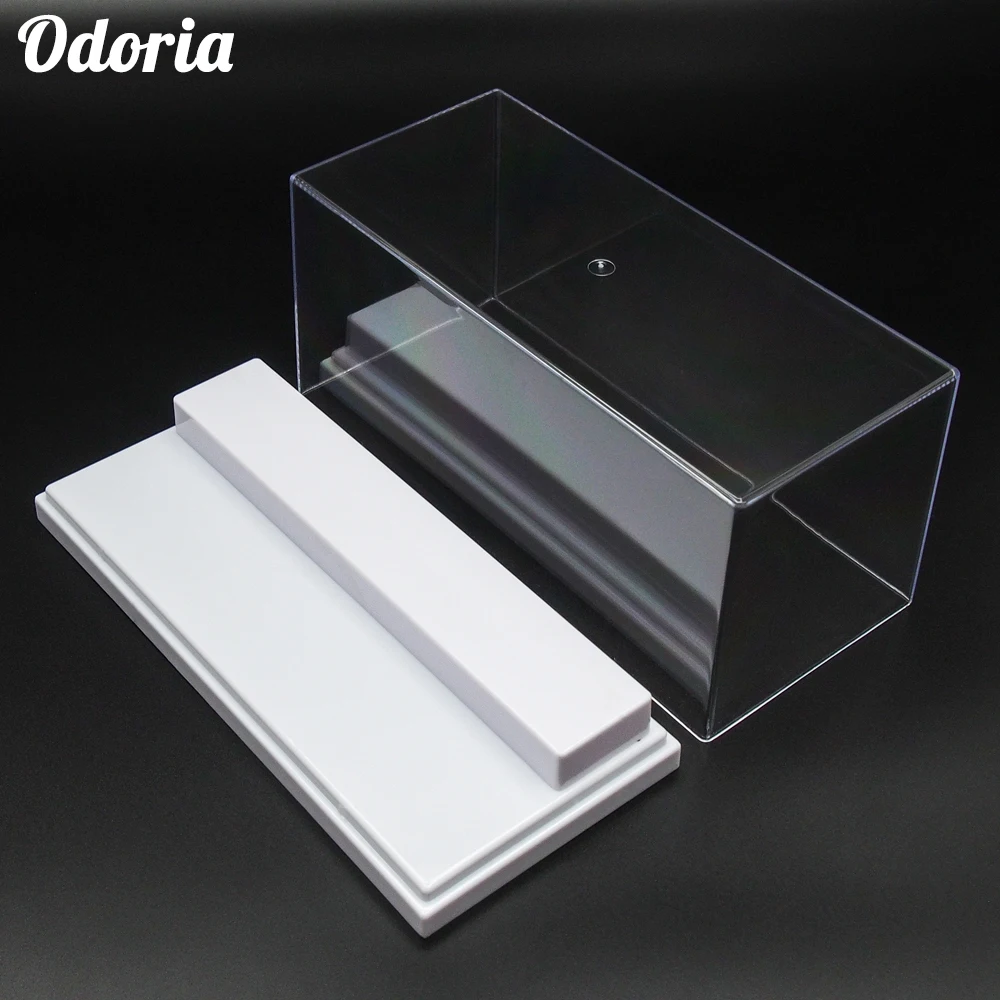 Odoria 19,5x8,5x8,5 см акрил Дисплей чехол с 2-шаговым коробка из прозрачного плексигласа; Показать чехол от пыли для фигурку модели автомобилей Коллекционные вещи