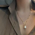 Жемчужное ожерелье женский тренд новая цепь на Свитер Цепочка до ключиц дизайн ретро подарок 2021 Новый чокер ожерелье для женщин