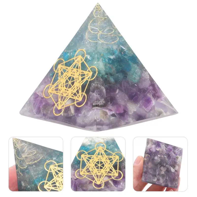 

1Pc Creative Decorative Pyramid Unique Fenshui Ornament Home Funishing Art Ware