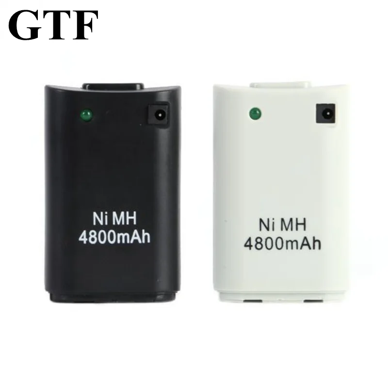 

Аккумулятор GTF 4800 мА · ч для Xbox 360, белый/черный, никель-металлогидридный аккумулятор + USB-кабель для зарядного устройства для беспроводного г...