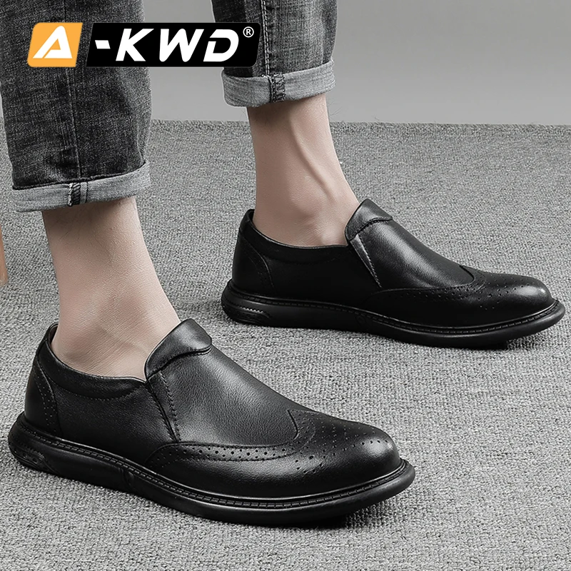 Модная Повседневная Деловая Брок очень модная мужская обувь Мокасины лоферы