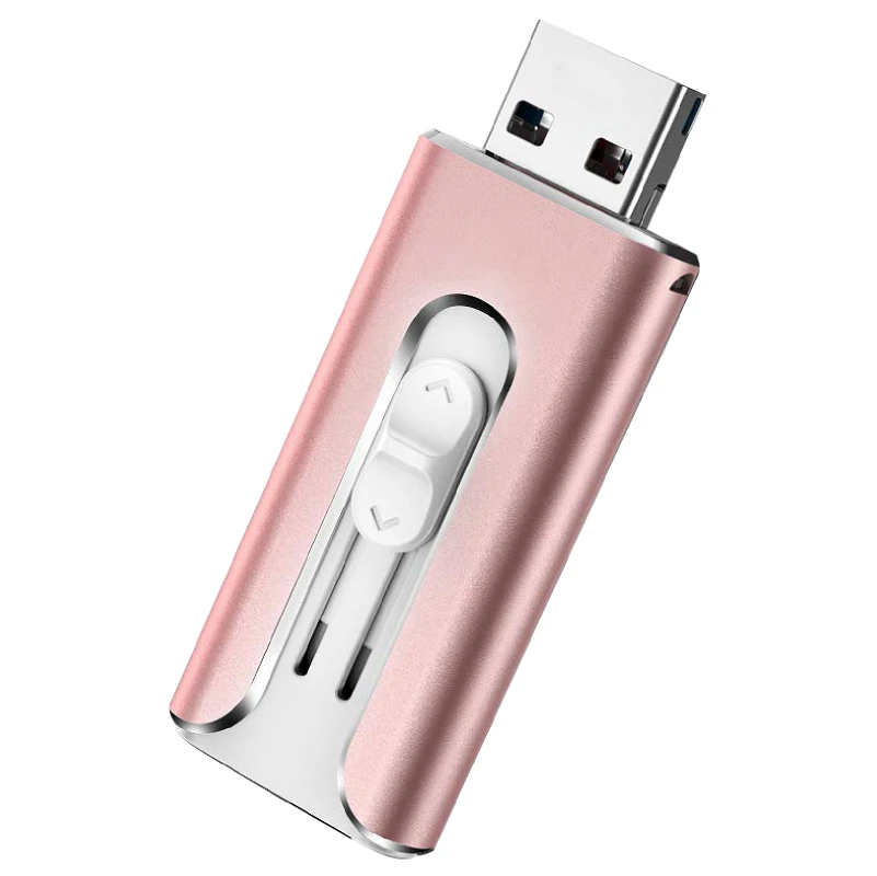 Eaget 3 в 1 OTG USB флэш-накопитель 32 GB/64 GB/128 ГБ флэш-накопитель металлический флэш-накопитель 256 ГБ для iPhone X/8/7/6 Plus USB флэш-накопитель