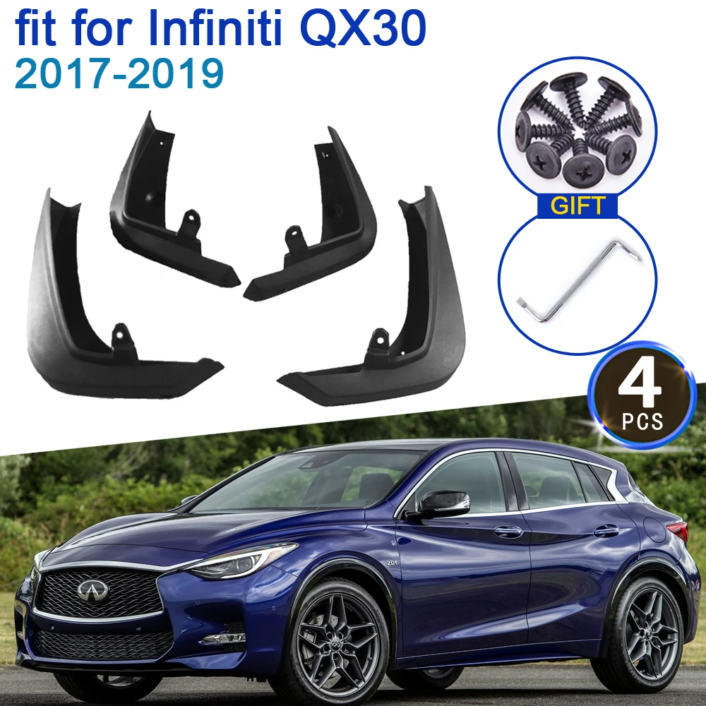 Для Infiniti QX30 2017-2019 автомобиля брызговик 4x крыло брызговиков Средства для укладки