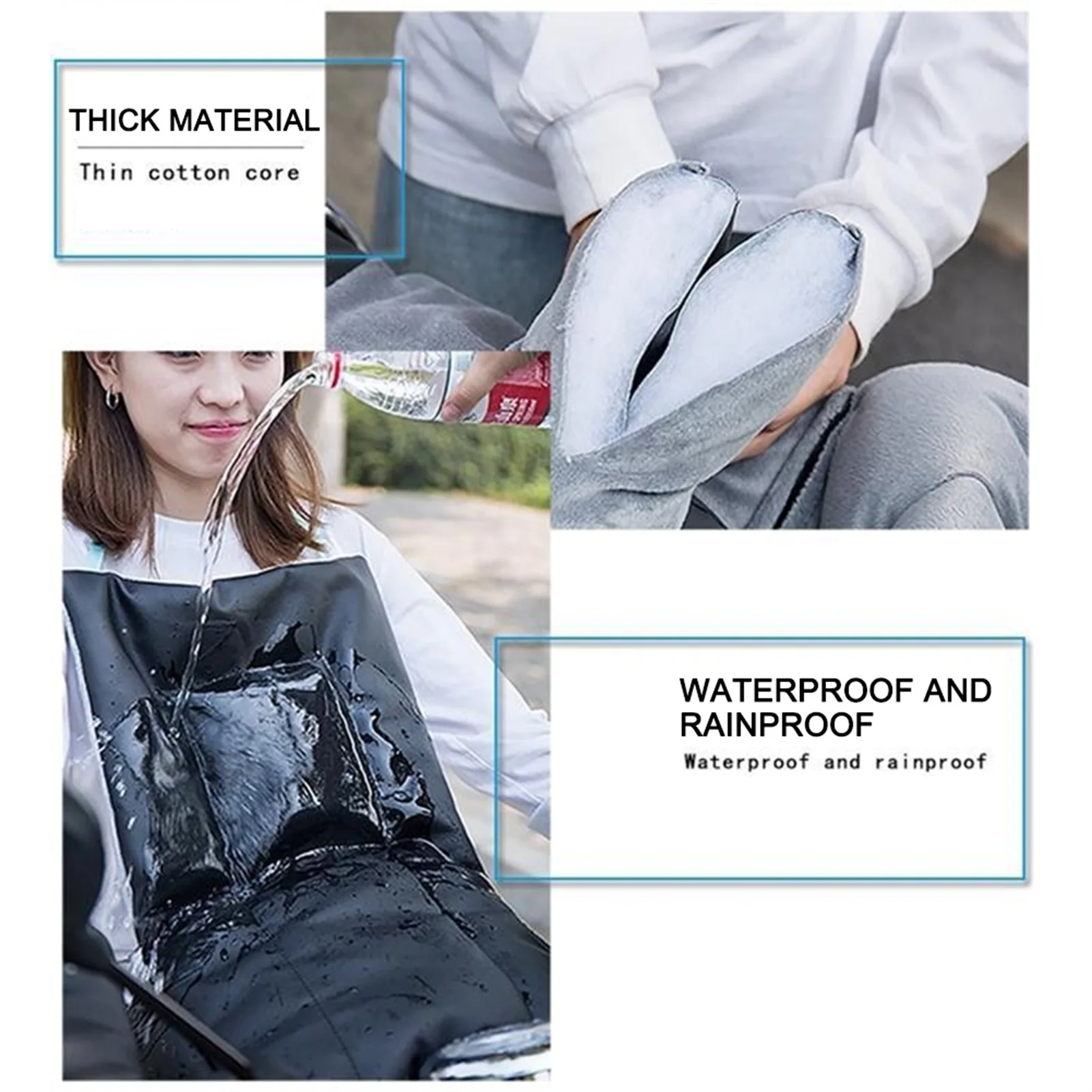 

Scooter Winter Leg Cover & Scooter Handlebar Gloves Waterproof Windproof Windshield Quilts Thick Warm Knee Waist Leg Apron