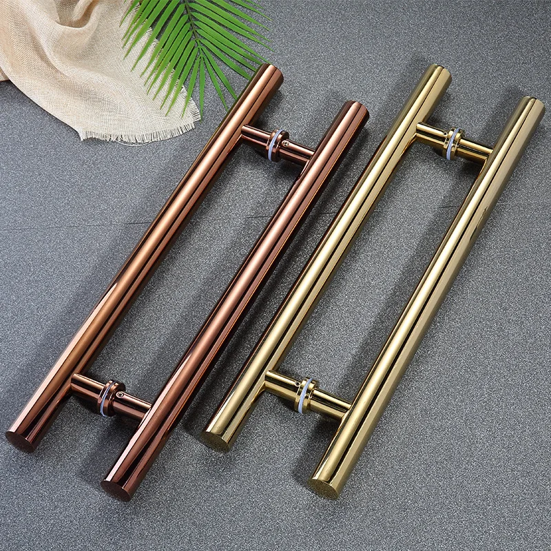 Sand in wooden doors Round Handles for Thickened Stainless Steel Shower room Glass Doors | Обустройство дома