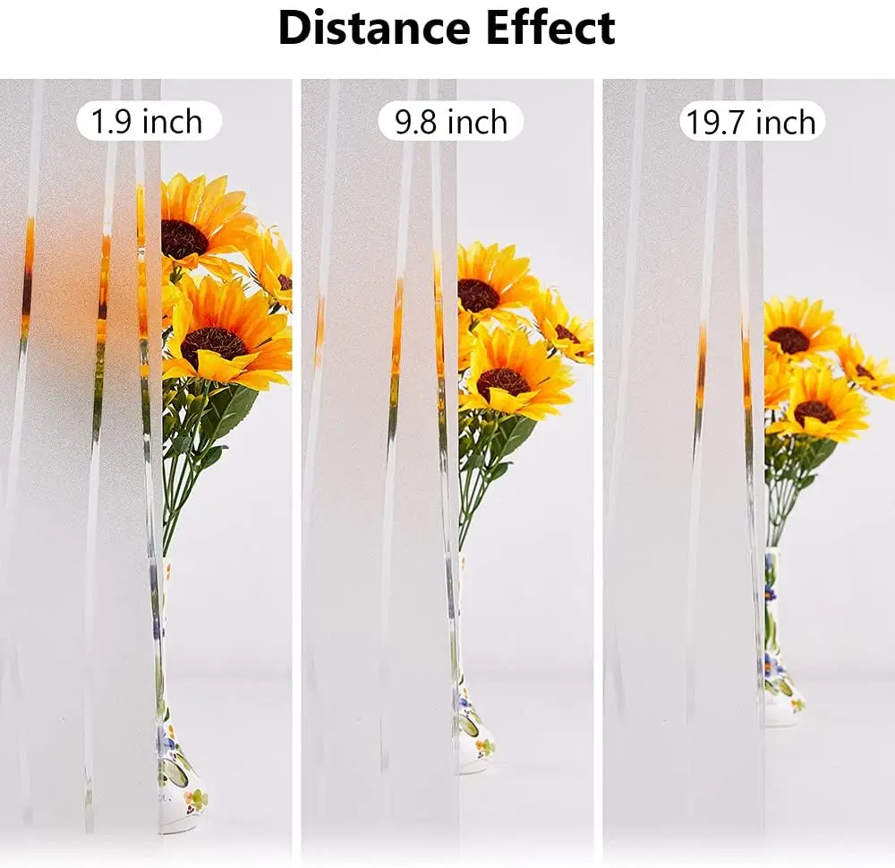 Матовая полосатая оконная пленка YaJing витражная декоративная УФ-наклейка матовая